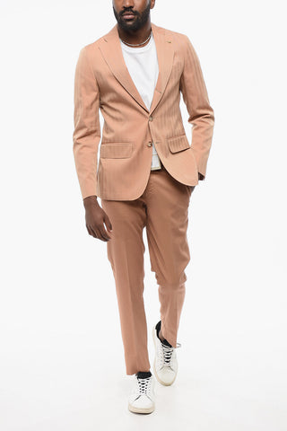 CC COLLECTION Single-Breasted Blazer with Tone-on-Tone Stripes