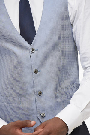 Gilet in Seta Motivo Geometrico con Martingala sul Retro