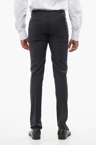 CC COLLECTION Pintriped Single Breasted RETAILORED Cotton Suit