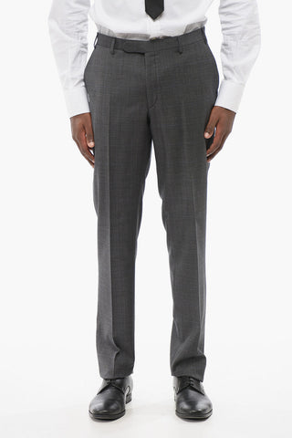 CC COLLECTION 3-Piece REFINED Wool Suit with District Check Motif