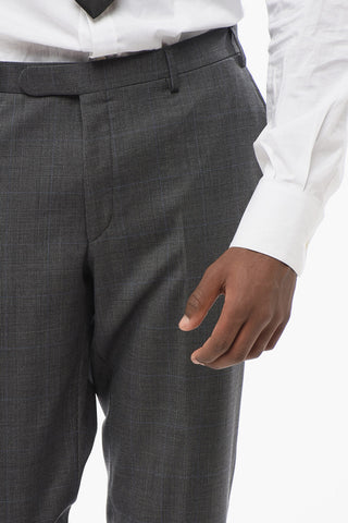 CC COLLECTION 3-Piece REFINED Wool Suit with District Check Motif