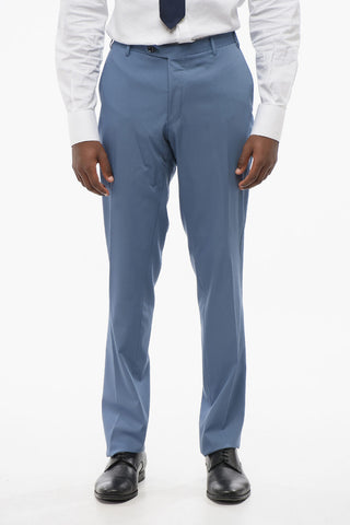 Three Pieces Suit with Contrasting Satin Details