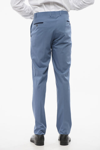 Three Pieces Suit with Contrasting Satin Details