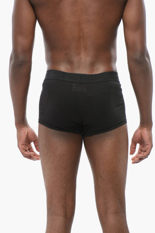 Stretch Cotton Boxer with Logoed Waistband