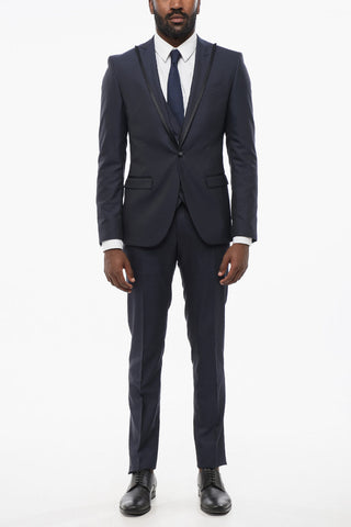 CODE Three-Pieces Suit with Contrasting Trims