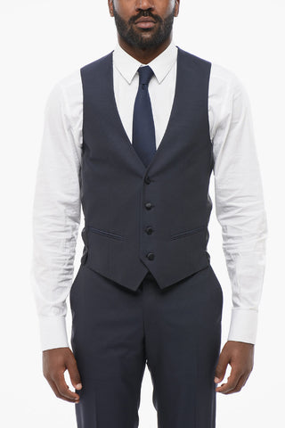 CODE Three-Pieces Suit with Contrasting Trims
