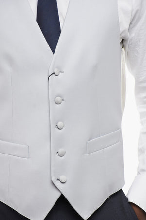 5-Button Silk Waistcoat with Welt Pockets