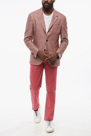 Cotton Knit SPORTSWEAR Single Breasted Blazer