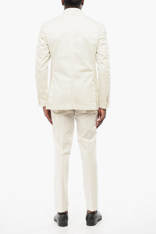CC COLLECTION Double Breasted Unlined Suit With Peak lapel