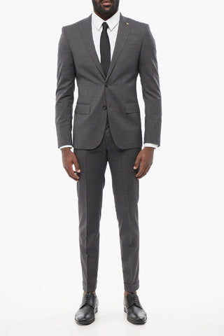 CC COLLECTION Wool Blend RESET Single Breasted Suit With Flap Pockets