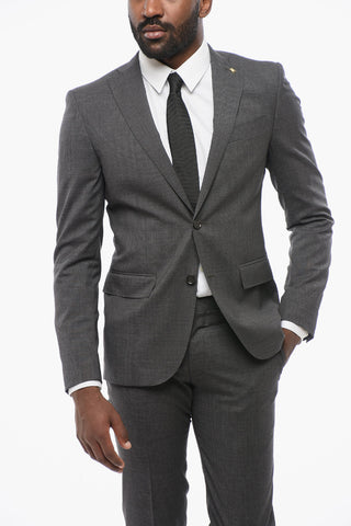 CC COLLECTION Wool Blend RESET Single Breasted Suit With Flap Pockets