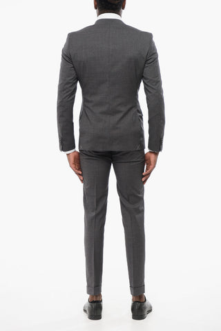 CC COLLECTION Wool Blend RESET Single Breasted Suit With Flap Pockets