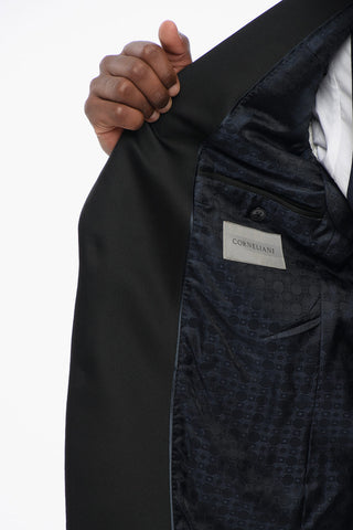 Tree-Pieces Suit with Satin Shawl Lapel