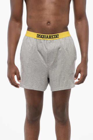 Stretch Cotton Boxer with Logoed Waistband