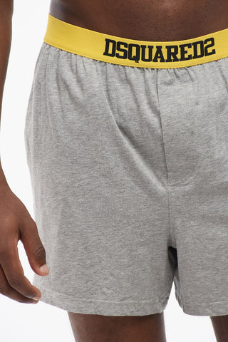 Stretch Cotton Boxer with Logoed Waistband