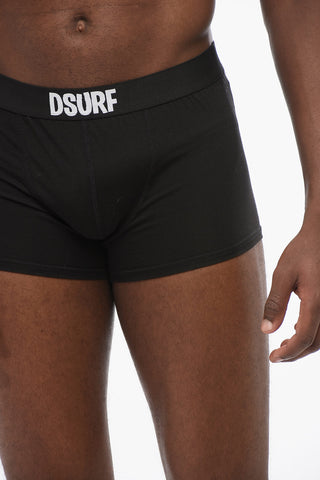 Stretch Cotton Boxer with Logoed Waistband