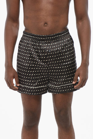 Shorts Pigiama in Misto Seta Monogram