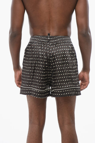 Shorts Pigiama in Misto Seta Monogram