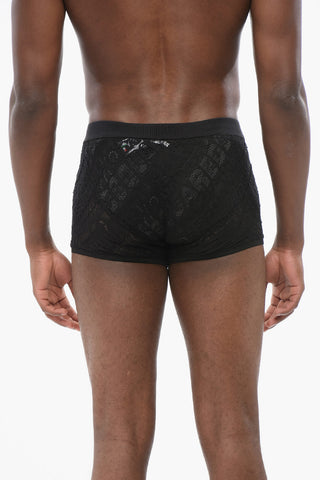 Boxer in Pizzo con Elastico Ton-sur-ton
