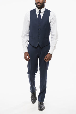 CC COLLECTION Single-Breasted Virgin Wool Vest REFINED