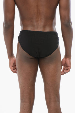 ID Bade-Slip Mit Jacquard-Design