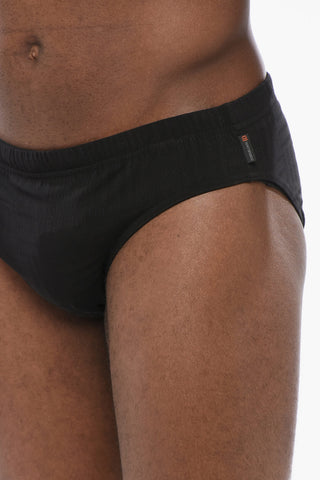 ID Bade-Slip Mit Jacquard-Design