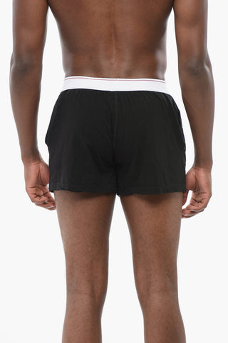 Boxer in Cotone Stretch con Dettaglio in Applicazione