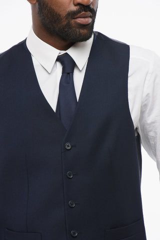 CC COLLECTION Single-Breasted Virgin Wool Vest REFINED