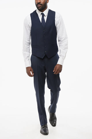 CC COLLECTION Single-Breasted Virgin Wool Vest REFINED