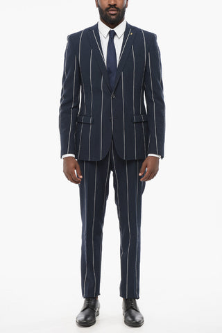CC COLLECTION Striped Single Breasted RESET Suit
