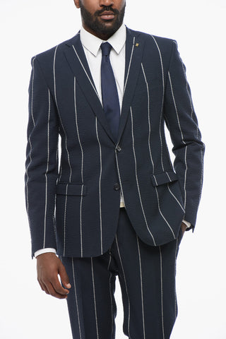 CC COLLECTION Striped Single Breasted RESET Suit