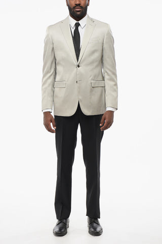 Two-toned Suit with Lurex Detailed Vest
