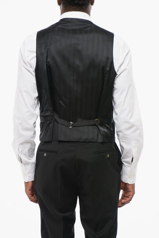 Two-toned Suit with Lurex Detailed Vest