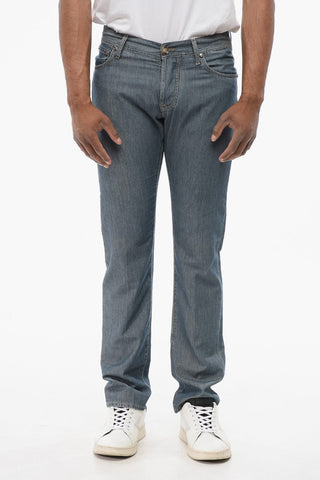 ID Silk-blended Denims with Light Wash