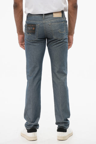 ID Silk-blended Denims with Light Wash