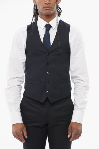 5-Button Wool Waistcoat