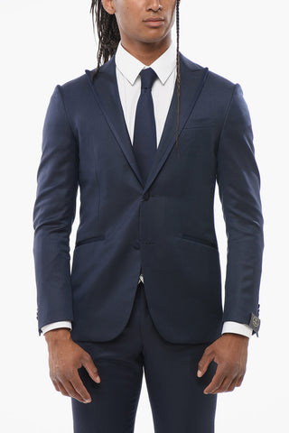 Wool CERIMONIA ACADEMY 3-Piece Suit with Contrasting Vest