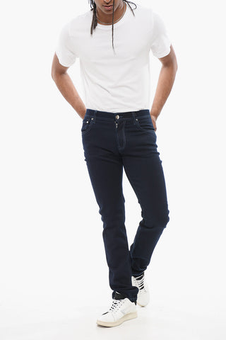 ID Slim Fit Jeans aus Denim mit dunkler Waschung 14cm