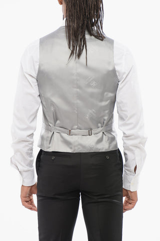 Wool 5-Button Waistcoat With Jetted Pockets
