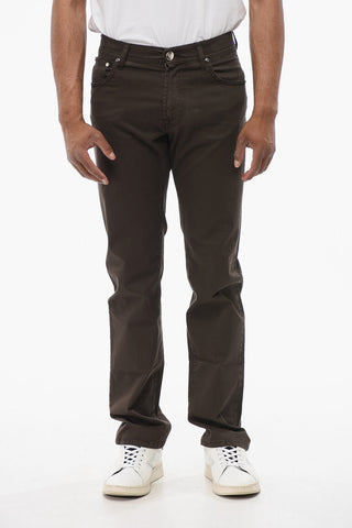 ID LUXURY Straight Fit Jeans with Embroidered Logo