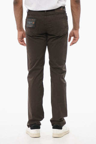 ID LUXURY Straight Fit Jeans with Embroidered Logo