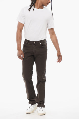 ID LUXURY Straight Fit Jeans with Embroidered Logo