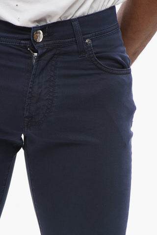 ID LUXURY Straight Fit Denims with Embroidered Logo