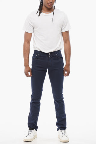 ID LUXURY Straight Fit Denims with Embroidered Logo