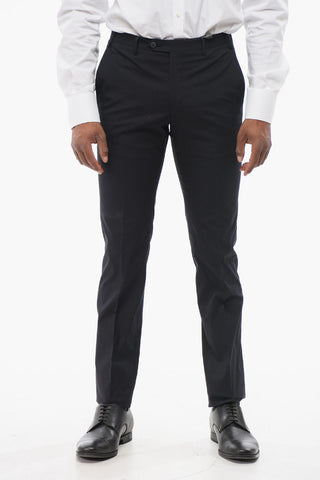 Pantaloni in Misto Cotone LEADER con Tasche a Filo