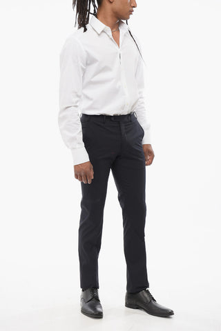 Pantaloni in Misto Cotone LEADER con Tasche a Filo