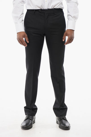 Virgin Wool Trousers LEADER with Jetted Pockets