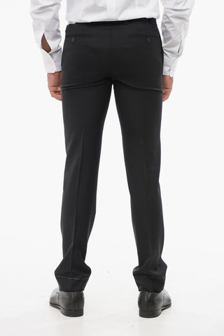 Virgin Wool Trousers LEADER with Jetted Pockets