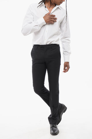 Virgin Wool Trousers LEADER with Jetted Pockets