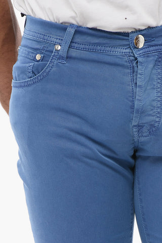 ID LUXURY DENIM Embroidered Tone-on-Tone Jeans